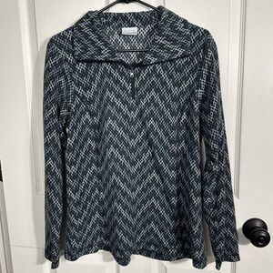 Columbia 1/4 zip lightweight fleece sweater, sz large, polyester, spring, layer